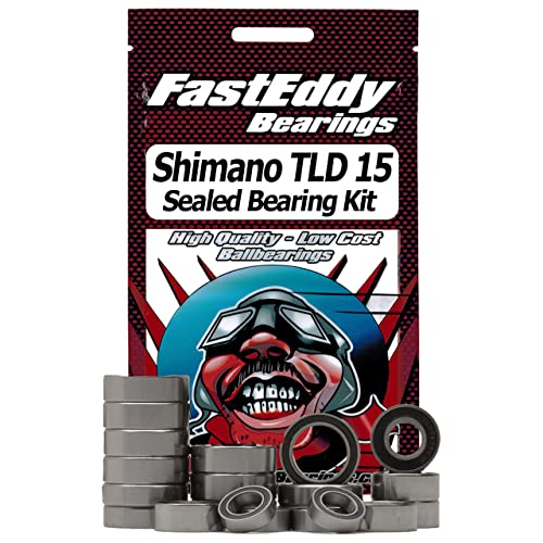 FastEddy Bearings Compatible with Shimano TLD 15 ('98 and Up) Level Drag Fishing Reel Rubber Sealed Bearing Kit