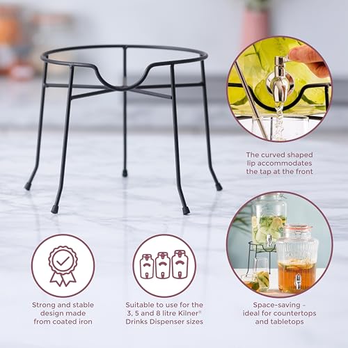 Miniatura 3 de Kilner Soporte Redondo Para Dispensador De Bebidas, Acero Inoxidable