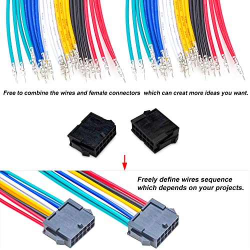 Kit de Conectores Extensor Macho y Hembra Molex 3.0mm miniatura 4