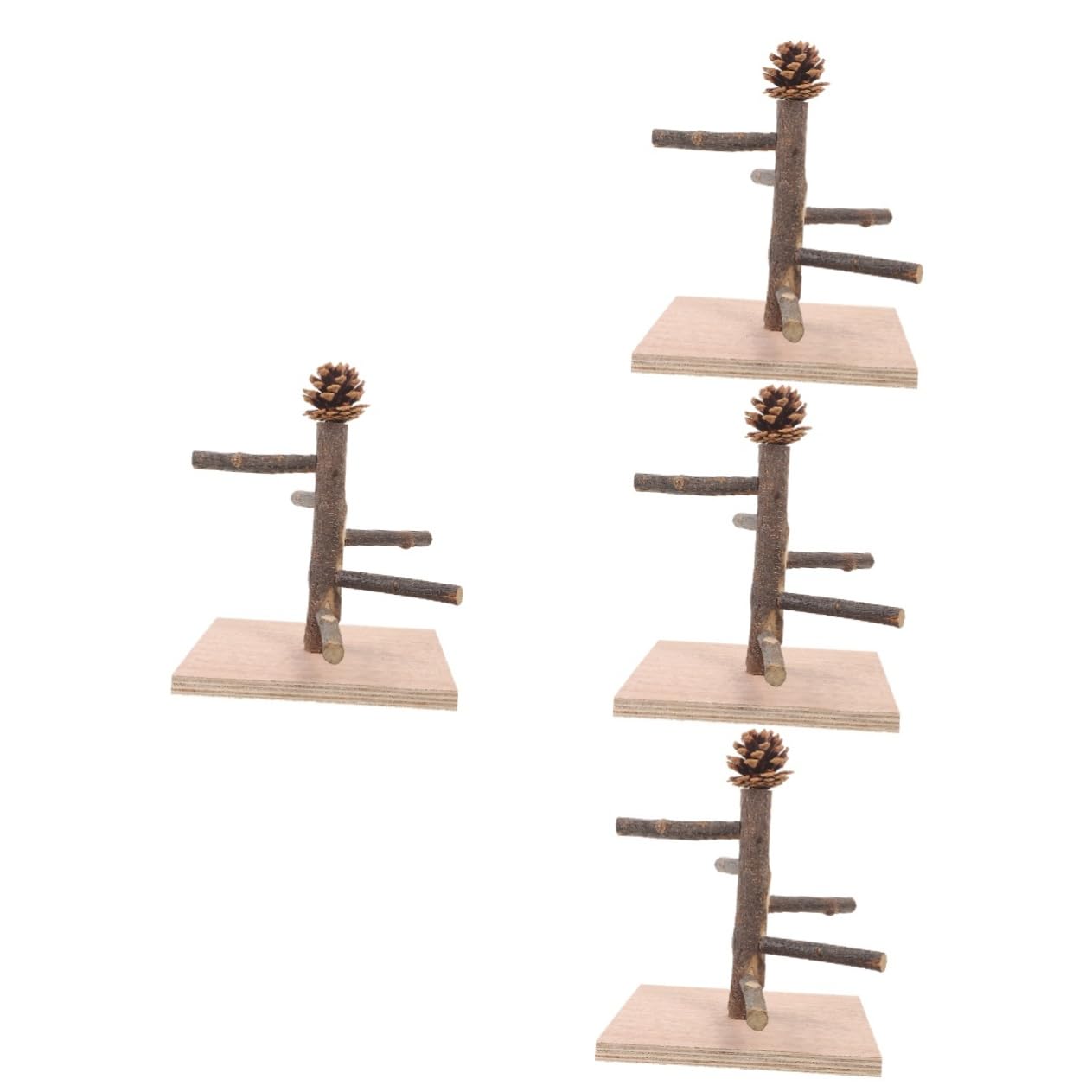 Kisangel 4 Piezas Marco De Entrenamiento De Loros Percha De Pájaro De Escritorio Percha De Pájaro De Mesa Puesto De Mesa para Loros Juguete Decorativo para Loros De Madera