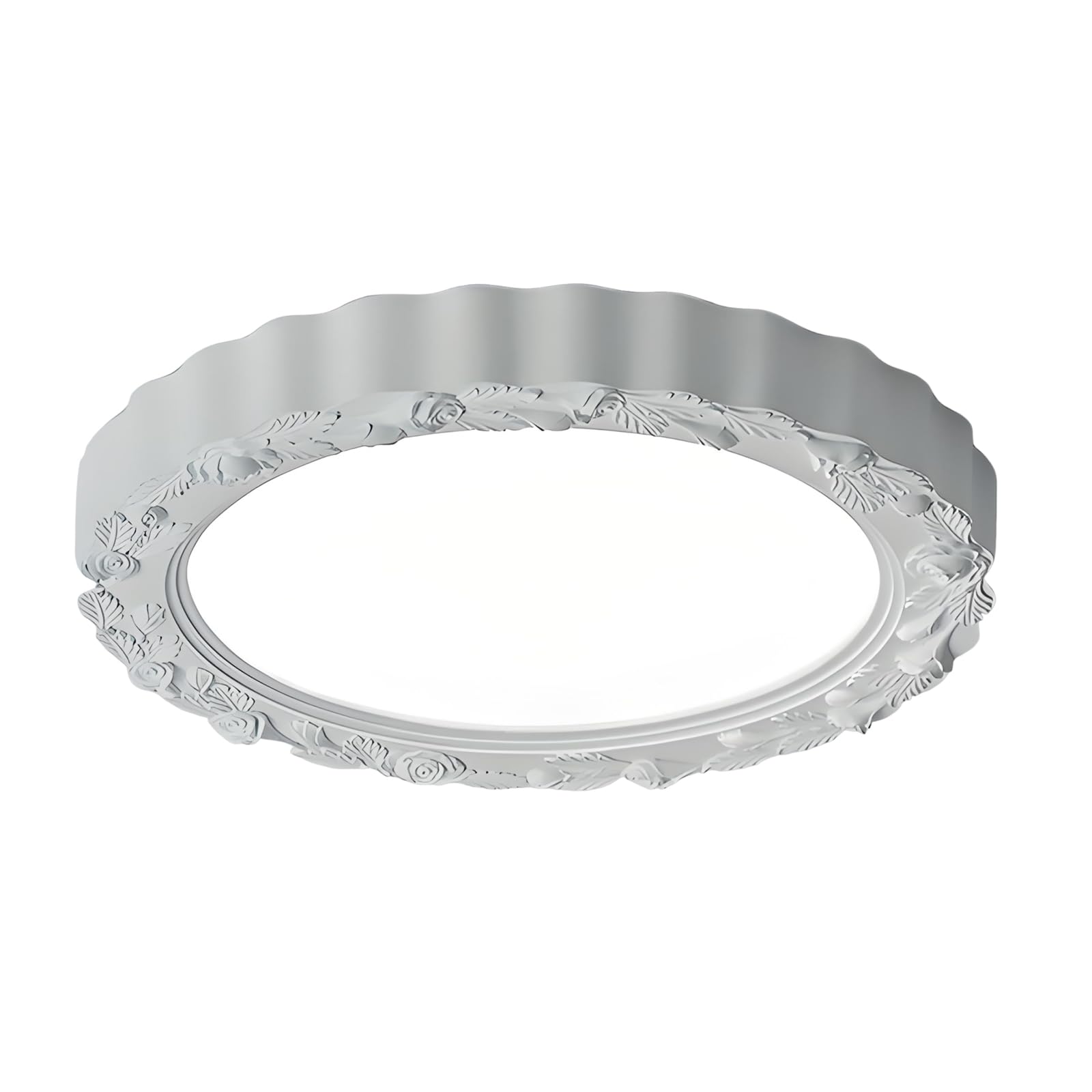 YNVIOZM French Flush Mount Ceiling Light,Mid-Century Round Close-to-Ceiling LED Light,Resin Body ＆ Acrylic Shade Retro Lighting Fixtures for Laundry Room Hallway Kitchen