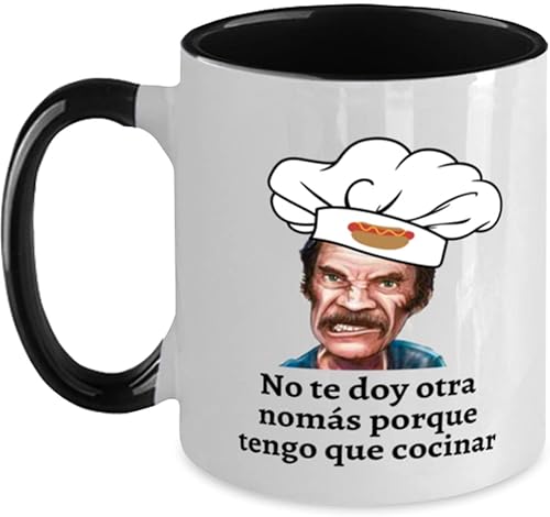 Regalo para cocinero taza de café 2 colores negro y blanco no te doy una nomas