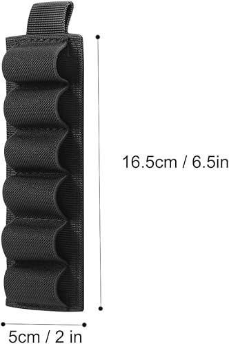 Miniatura 4 de 2 paquetes de 6 rondas para cartucho de escopeta de rifle, munición de calibre 1220, organizador de cubetas, bolsa de utilidad MOLLE gancho y lazo