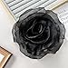 10inch Extra Large Flower Brooch Pin for Women Fashion Dainty Organza Satin Fabric Big Camellia Brooches Lapel Pins Wedding Dance Party Dress Accessories Exaggerated Jewelry Gift (Black)
