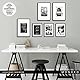 MONOKO® Wohnzimmer Poster Set - Premium Bilder Set für Schlafzimmer - Stilvolle Wandbilder - 6er Set ohne Rahmen (Set fashion poster schwarz-weiß, 6x A4 (21 x 29,7cm))