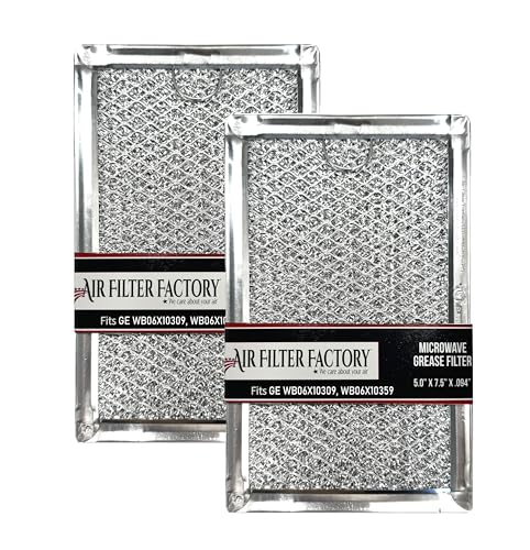 Air Filter Factory Microwave Grease Filter WB06X10309, WB06X10359 Replacement For GE Cafe Magic Chef 3511900200, 3511900800 12-Layer Aluminum Mesh Grease Filters 5