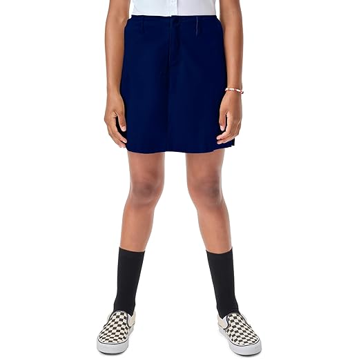 Classroom Girls Stretch Scooter Skirt, Navy Blue, 20.5