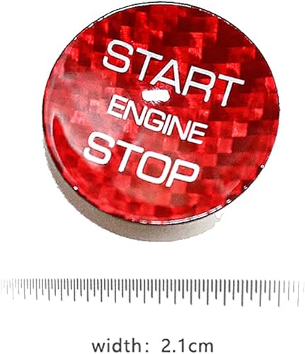 Miniatura 7 de Adhesivo para interruptor de arranque de encendido rojo para Land Rover Discovery Sport para Range Rover Evoque Velar Start Stop Cubierta del botón