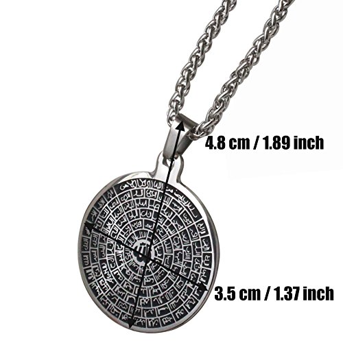 Zkdc Asma-Ul-Husna 99 Names Of Allah Stainless Steel 60 Cm Chain Necklace For Man Women Islamic Muslim Jewelry #TOP1