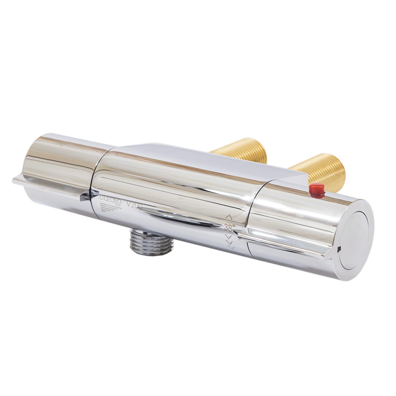 Caraflow V200 Horizontal Thermostatic Mixer Valve for Static Caravan Bathroom Shower 45MM