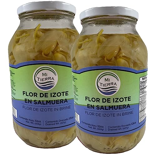 MI TIERRA - Flor de Izote in Brine 32oz - Flor De Izote En Salmuera - Pack of 2