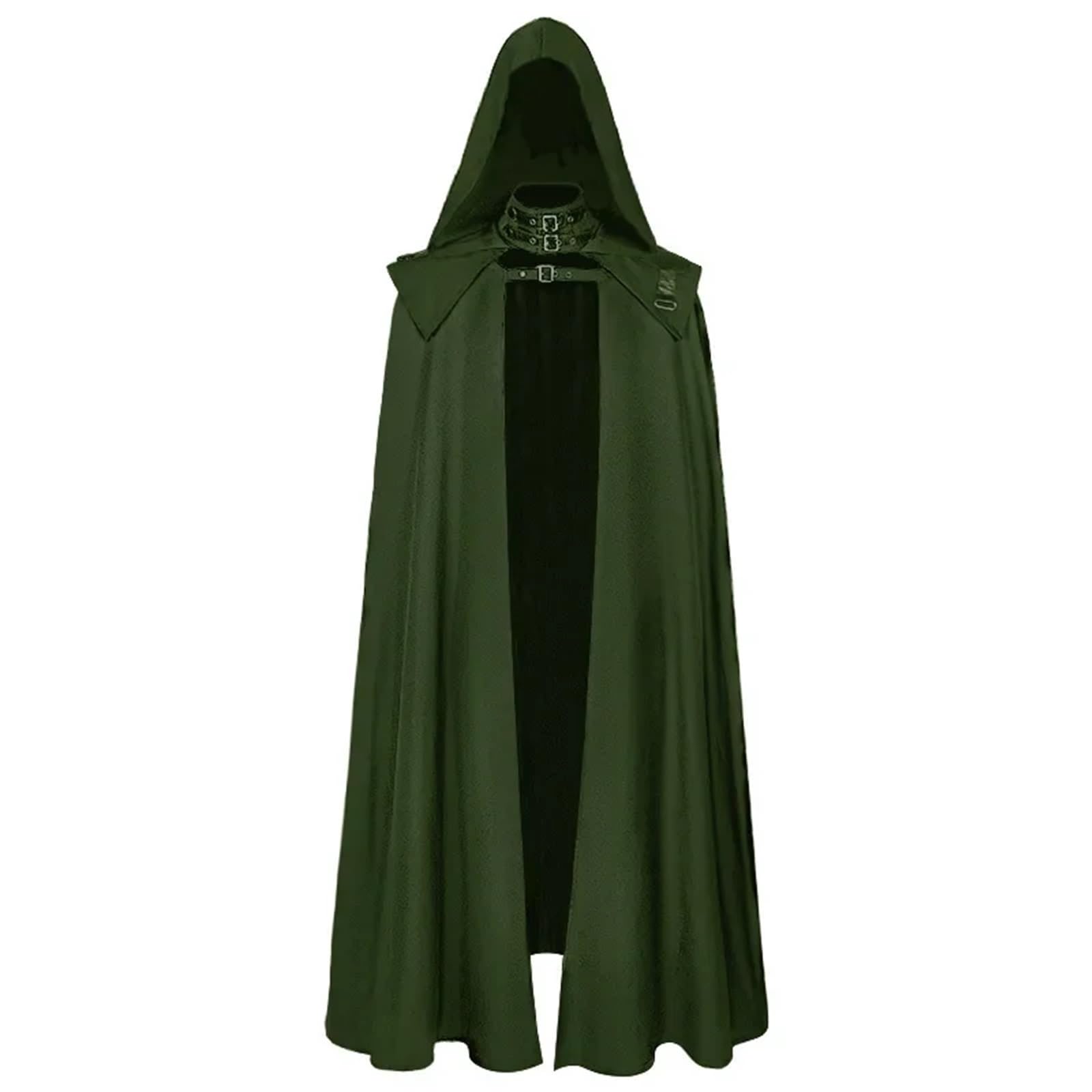 Gotycka peleryna z kapturem, długi płaszcz dla mężczyzn i kobiet, casualowa wiatrówka na Halloween, przebranie cosplay