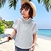 Kids T Shirt Short Sleeve Button Lapel Neck PoloT-Shirts Solid Color Funny Cute Fashion Tee Top (Grey, 18-24 Months)