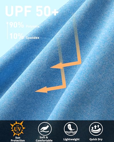 Men's UPF 50+ Rash Guard Long Sleeve, Lightweight UV Sun Protection SPF Water Shirts for Swim Fishing Hiking Beach3