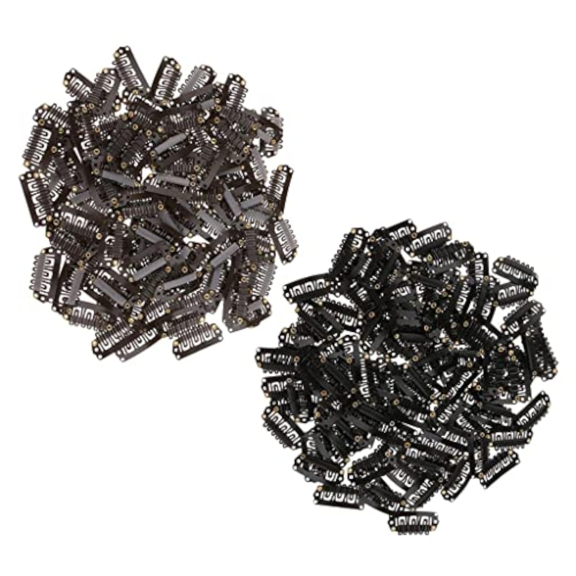 200x Hairpiece Hair Extension Snap Clips 6 Teeth U Shape
