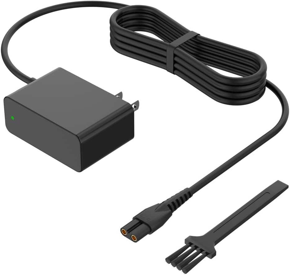 for Manscaped Lawn Mower 3.0 2.0 Charger for Lawnmower Power Cord，Replacement Manscape Electric Groin Hair Trimmer, Weed Whacker Nose and Ear Hair Trimmer Power Supply（LED, Brush）