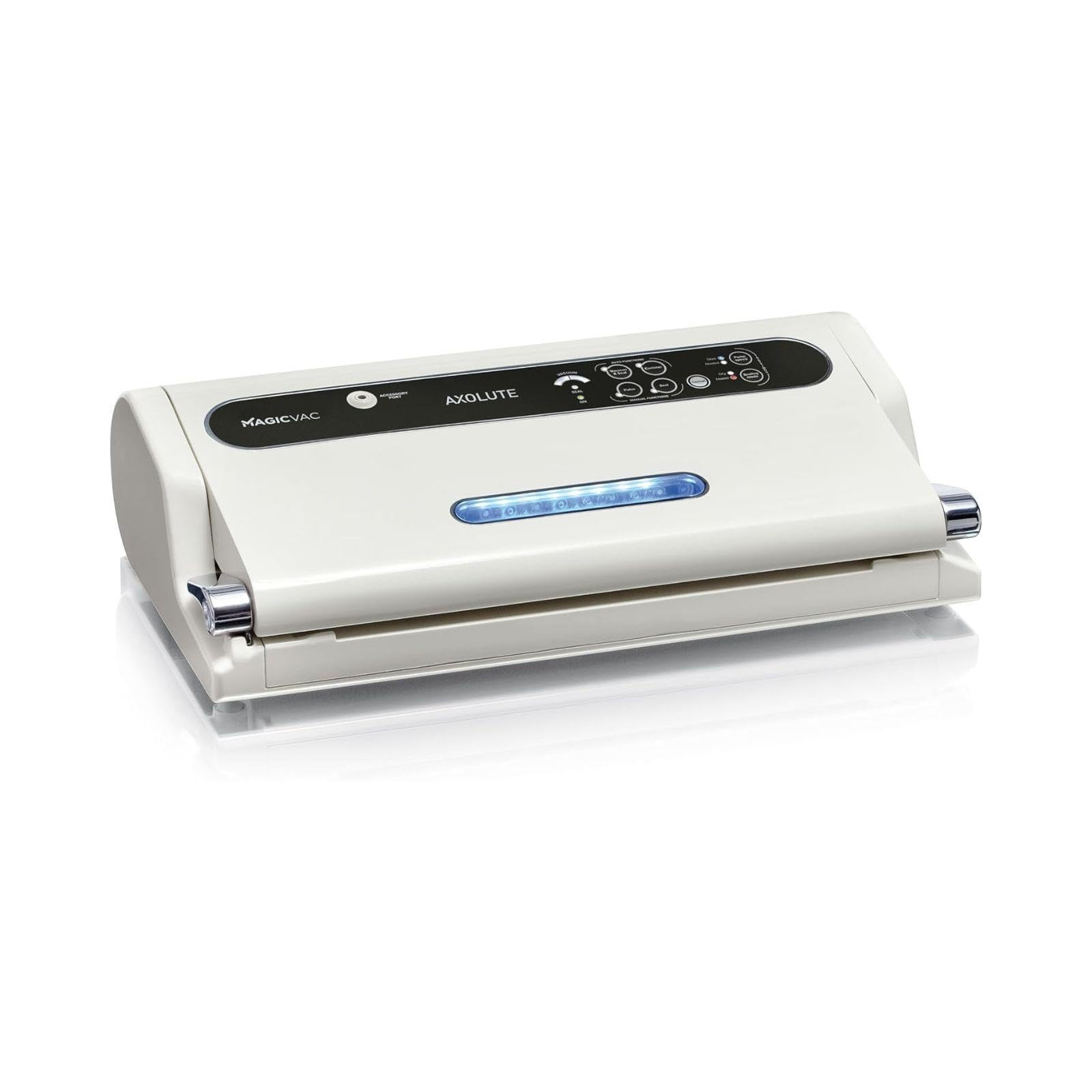 Magic Vac, Axolute, Macchina Sottovuoto Alimenti Multifunzione Professionale, per Sacchetti Sottovuoto e Cottura, con Potente Motore e Kit Sottovuoto Alimenti, Brevettata, Made in Italy, Bianca