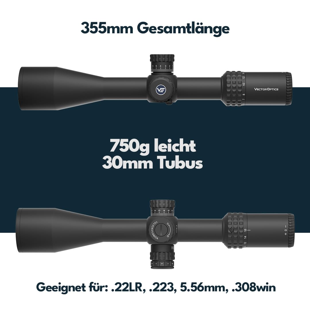 Vector Optics SCOL-59 Sentinel Gen II 4-16x50 SFP Lunette de visée pour fusil airsoft chasse