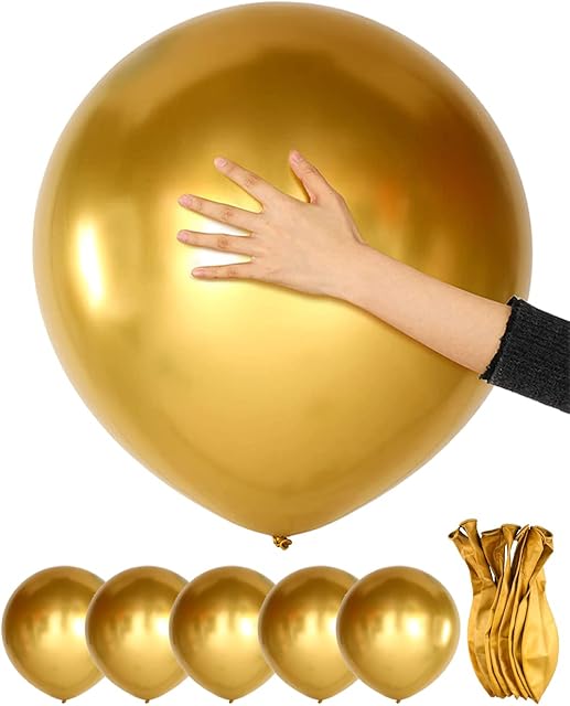 OTMVicor Large Gold Balloons,18inch Metallic Balloons,5 pcs Gold Balloons