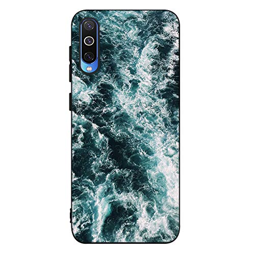 3D Flower Cartoon Compatible with Samsung A20e, Clear Crystal Transparent Soft Gel Sparkle Bling Glitter TPU Silicone Bumper Ultra Thin Slim Rubber Funny Cute Design Flexible Protective