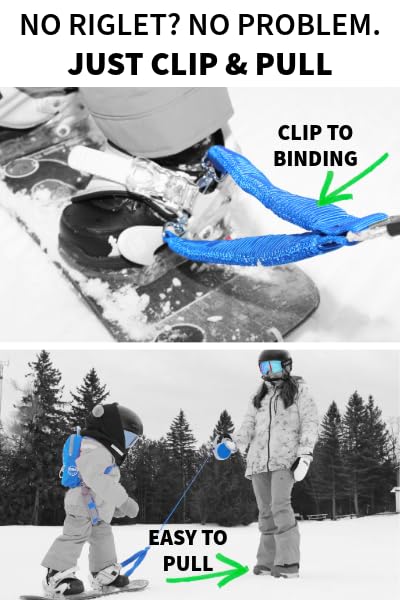 MDXONE Kinder-Snowboard-Ski-Geschirr mit einziehbarer Leine und absorbierenden Spanngurten und abnehmbarem Sitzgurt (Lavendel)