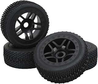 C31856 Tires, Wheels & Inserts TL10 w/17mm Hex for 1/8 Buggy Size 4pcs OD=110mm