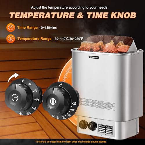 Mxmoonant WJW-8 Sauna Heater, 6Kw 220V Electric Sauna Heaters Stove Dry Steam Sauna Bath thumb #2