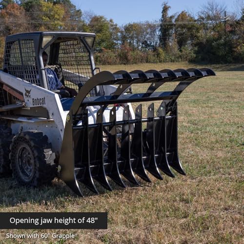 Titan Attachments 84RAKEV2 84In Clamshell Root Grapple Rake thumb #1