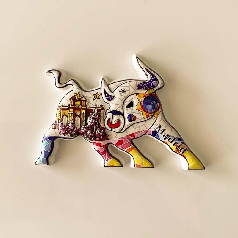 Amazon.com: Madrid Bull Decorative Figurine, Artistic Ceramic