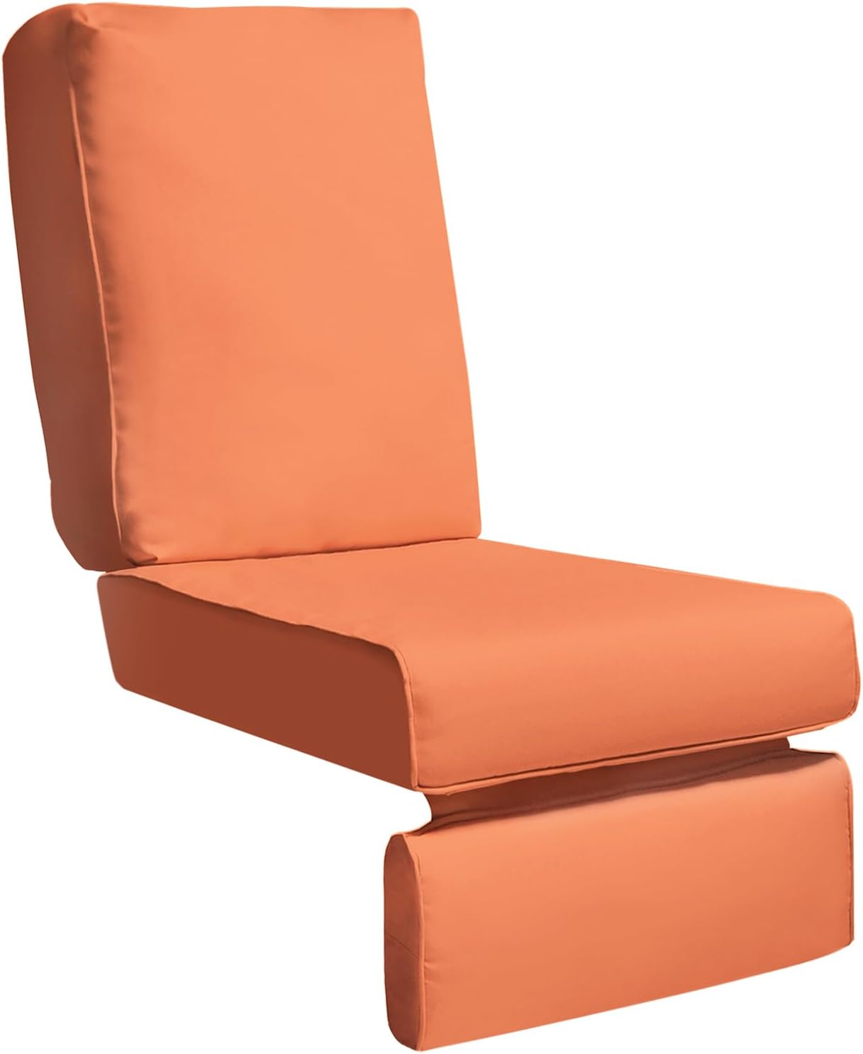 Skypatio All-Weather Outdoor Recliner Cushion, Replacement Patio Chair Deepseat Waterproof Cushion (Orange)