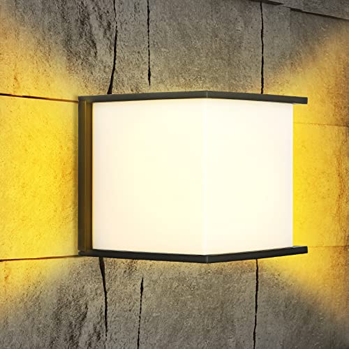 Bowtus Modern Wall Sconces, Aluminum Wall Lights, 40W E26 Base, Acrylic Wall Lamps For Bedroom Living Room Hallway Hotel Loft Bar Coffee Shop Black #TOP2