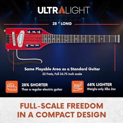 Traveler Guitar Ultra-Light Solid-Body Electric Guitar, Right-Handed (ULE TRDG), Torino Red - Image 4