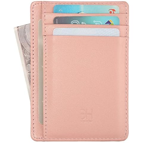 GH GOLD HORSE Slim RFID Blocking Card Holder Minimalist Leather Front Pocket Wallet for Women Cover