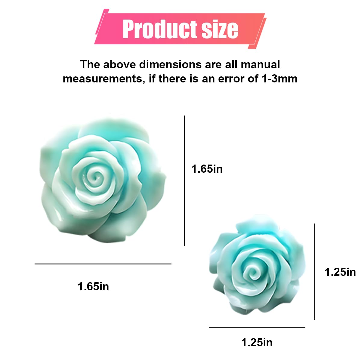 2PCS Rose Flower Car Air Freshener Vent Clip Cute Car Vent Clips Dashboard Air Vent Trim Clips Automotive — view 2