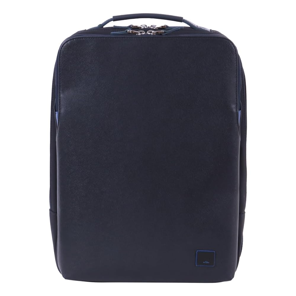 美品 訳あり✨ ランバンオンブルー ビジネスリュック A4可 PC可 PVC 黒 LANVIN en Bleu ランバンオンブルー HOMES ホームズ リュック