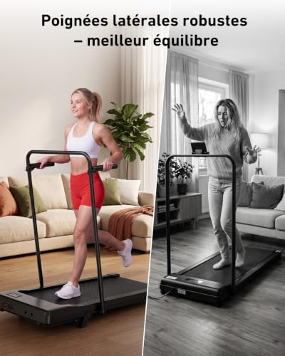 Superun Raceable Tapis de Course Inclinable 2.5HP Tapis de Marche avec Rampes, 1-6km/h, 1-12km/h APP Contrôle Max 136KG Walking Pad Portables avec Parcours d'entraînement et Courses Multi-Coureurs – vue 3