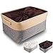 Produktbild Mangata aufbewahrungsbox Stoff, aufbewahrungsbox grau groß, Korb aufbewahrung Stoff mit Griffen für Schrank, Spielzeug, kleiderschrank, Regale, Kleidung (faltbar, groß)