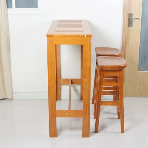 Organizedlife 41” Rectangular Kitchen Pub Dining Coffee Table Breakfast Table For Kitchen Living Room, Dining Room, Sturdy Wood Frame, Golden Brown #TOP3