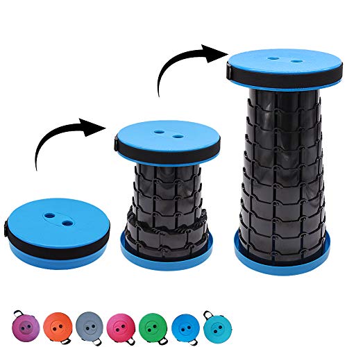 ZOORE Taburete Plegable Camping Portatil, Silla de Camping portátil para Deportes, Picnic, Playa, Senderismo, Pesca - Azul
