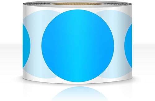 500 unidades de cinta adhesiva de puntos de 2 pulgadas, etiquetas redondas de codificación de color, etiquetas circulares extraíbles para escribir,