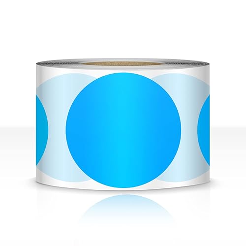 500 PCS Dot Sticker Tape 2" Inch Round Color Coding