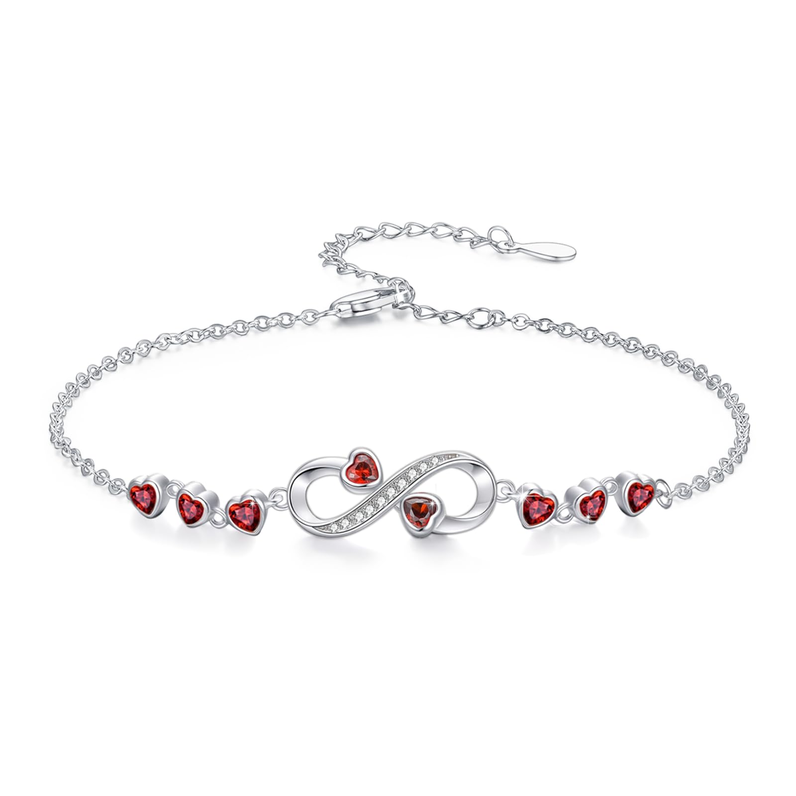 Tobillera de plata de ley 925 infinity, el regalo romántico perfecto 8
