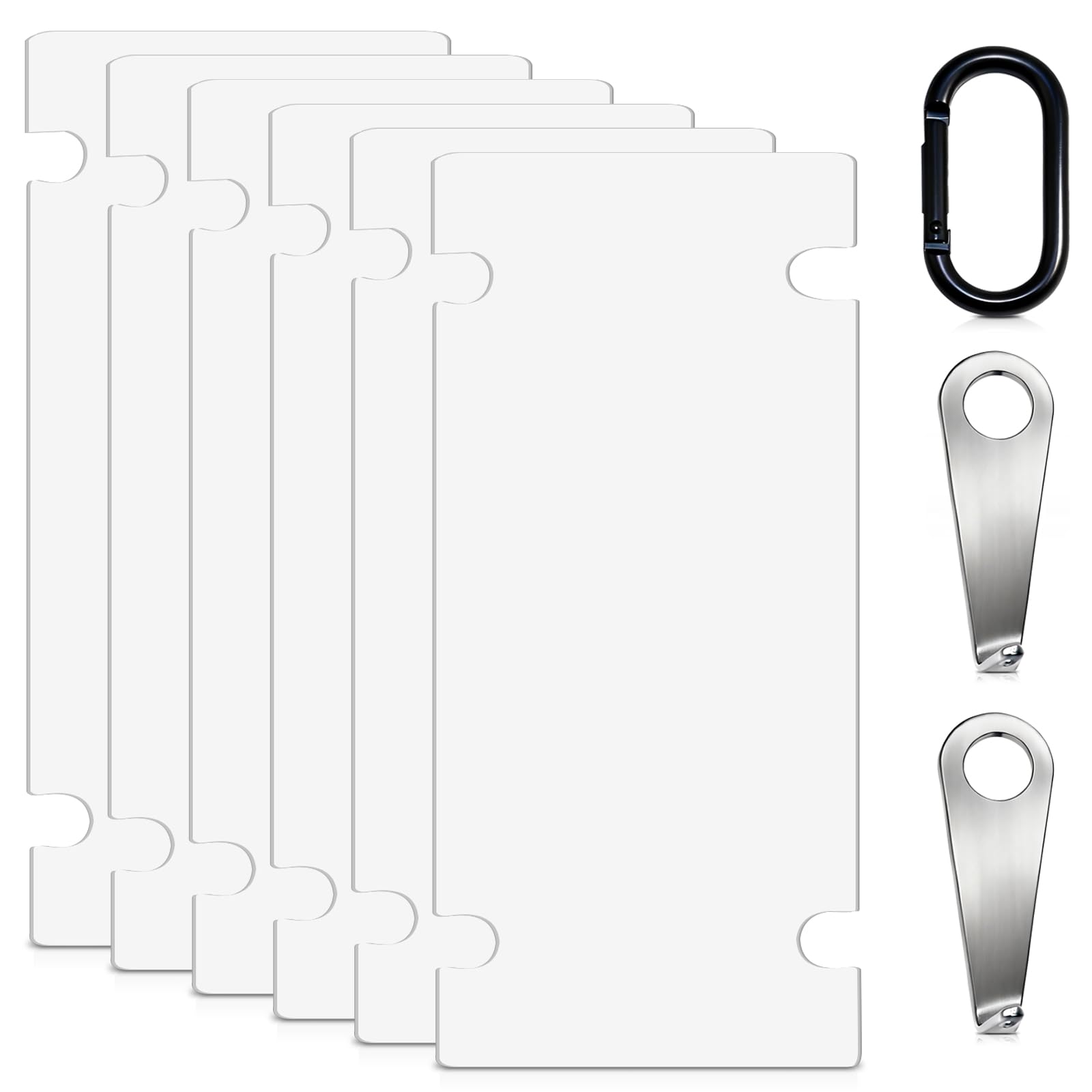 2 Pcs Ring Doorbell Removal Tool, Video Doorbell Key Replacement Tool, with 6pcs Double-Sided Tape and Keychain, Stainless Ring Doorbells Release Tools,Accessories for Battery Doorbells Camera Opening