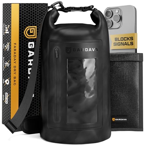 Gardava Faraday Bag, Military Grade Shield Bag, Waterproof EMP Cage, Dry Bag for Laptops & Phones,
