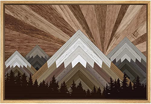 SIGNWIN Framed Canvas Print Wall Art Multicolor Sky Over Winter
