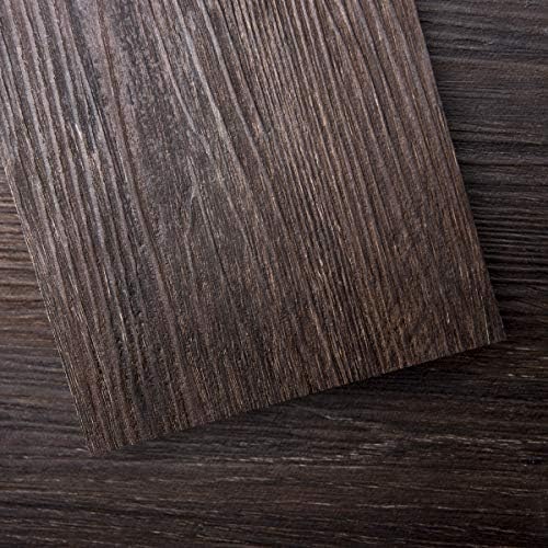 Art3d Peel and Stick Floor Tile Vinyl Wood Plank 36-Pack 54 Sq.Ft, Brown Stone, Rigid Surface Hard Core Easy DIY Self-Adhesive Flooring