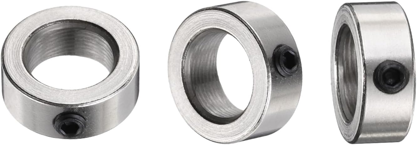 6pcs 8mm Shaft Lock Collar T8 Lead Screw Lock Ring, Stainless Steel Set Screw Collars