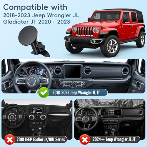 image for Kaishengyuan Upgraded Vent Magnetic Phone Mount for Jeep Wrangler JL 2
