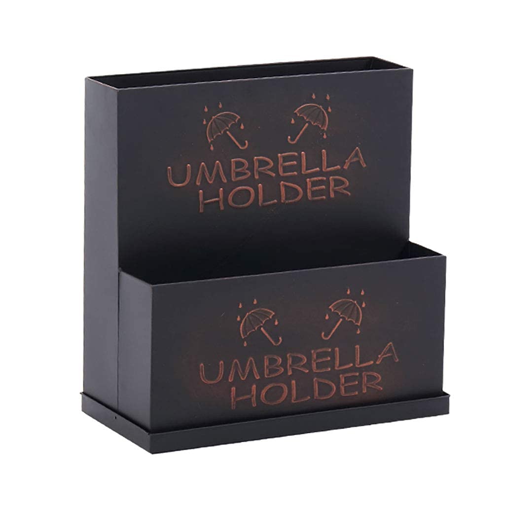 Porte-parapluie commercial support de support en métal intérieur à double couche pour entrée