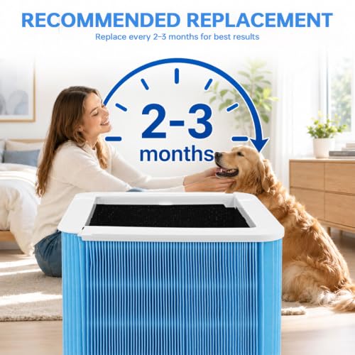 Image of 211+ AllergenBlock Filter Compatible with Blue Pure 211+ | For 211+ & 211+ Auto, 2 Stage Filtration System of Filter and Activated Carbon Filter, Removes Pet Dander & Odors, 1 Pack